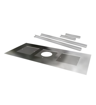 Closure Plate 1000 x 400 with Centre Hole and Brackets