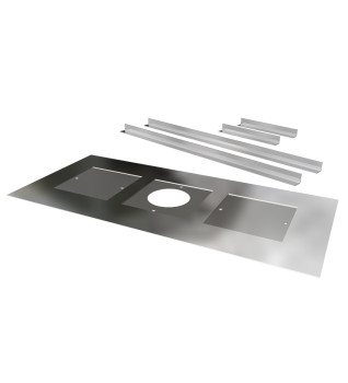 Closure Plate 1250 x 600 with Centre Hole and Brackets