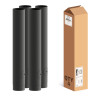 MATT Black 1000mm Straight Length With Door 6 Inch (150mm) Box Of 4