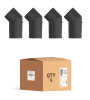 Matt Black Elbow 45° with Door 4 Inch (100mm) Box Of 4