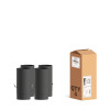 MATT Black Stove Pipe With Damper 7 Inch (175mm) Box Of 4