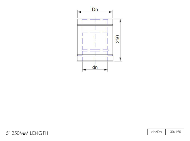 DTW 250mm Straight Length 5 Inch MB
