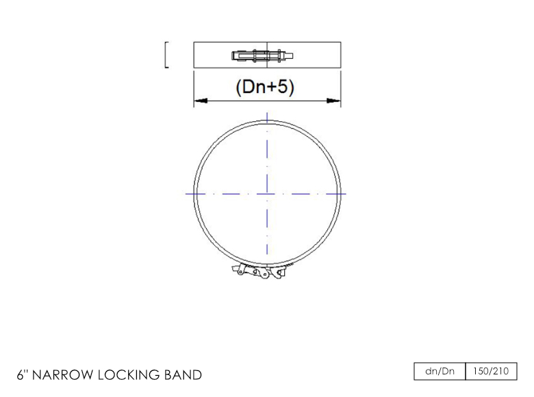 DTW Narrow Locking Band 6 Inch SS
