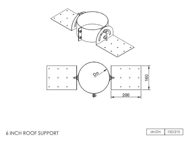 DTW Roof Support 6 Inch SS