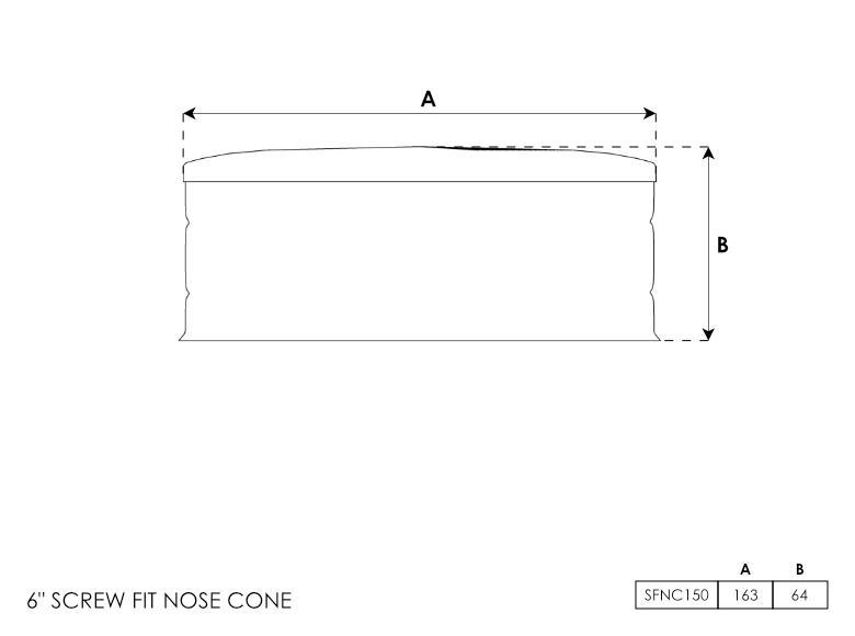 6 Inch Screw Fit Nose Cone