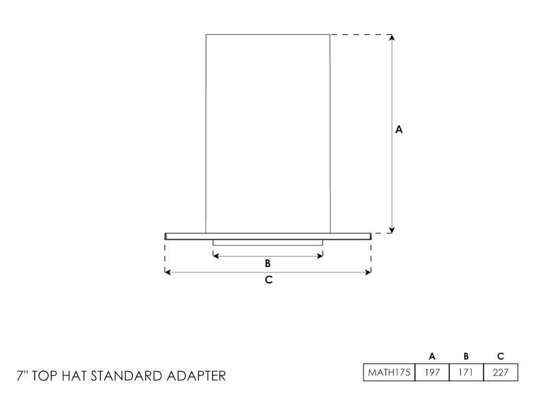 Top Hat Adapter 7 Inch