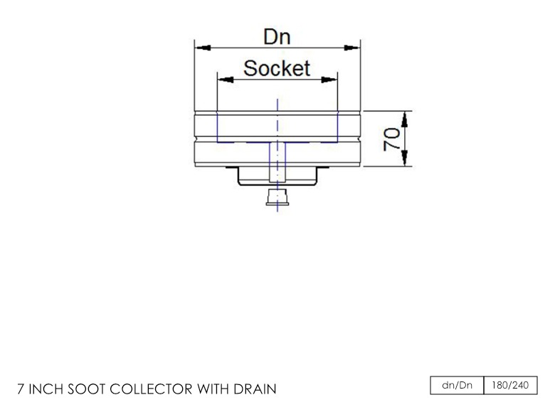DTW Soot Collector with Drain 7 Inch SS