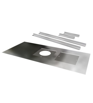 Closure Plate 800 x 400 with Centre Hole and Brackets