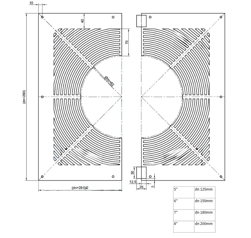DTW Ventilated Firestop Plate 5 Inch SS