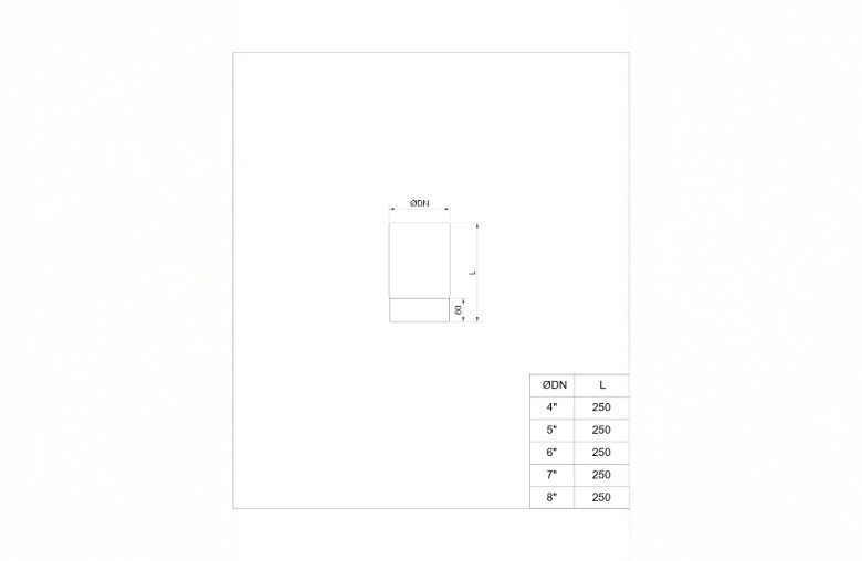 MATT Black 250mm Straight Length 6 Inch (150mm) Box Of 4