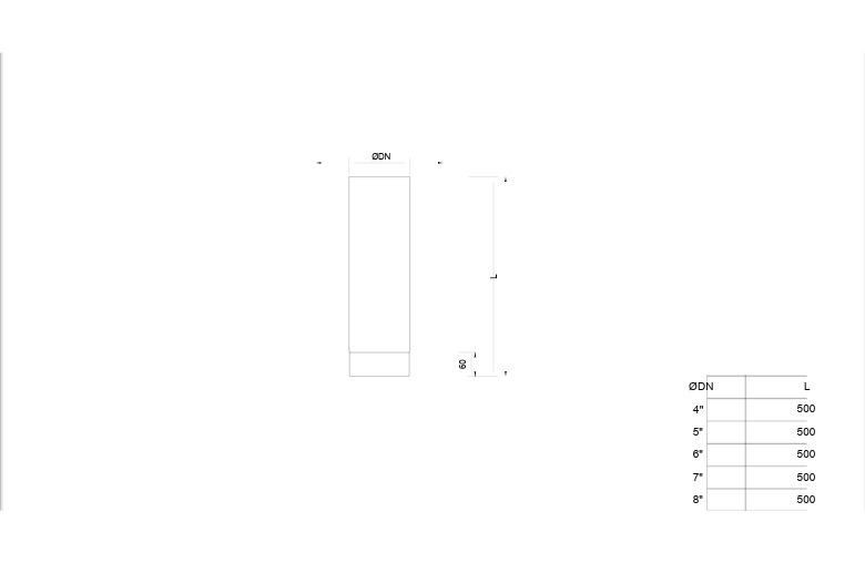 MATT Black 500mm Straight Length 6 Inch (150mm) Box Of 4