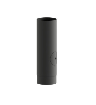 Matt Black Straight Length 500mm with Door 8"