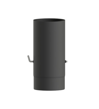 Matt Black Stove Pipe with Damper 4"