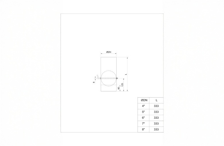 MATT Black Stove Pipe With Damper 8 Inch (200mm) Box Of 4 