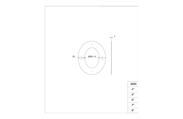 MATT Black 45 Degree Split Trim Ring 7 Inch (175mm) Box Of 10