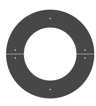 Matt Black 2 Part Decorative Trim Ring 0° 8"