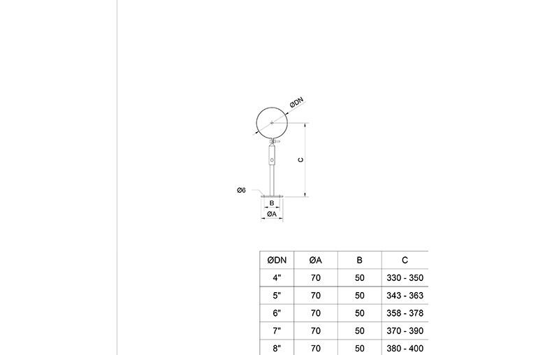 MATT Black Wall Bracket 8 Inch (200mm) Box Of 16