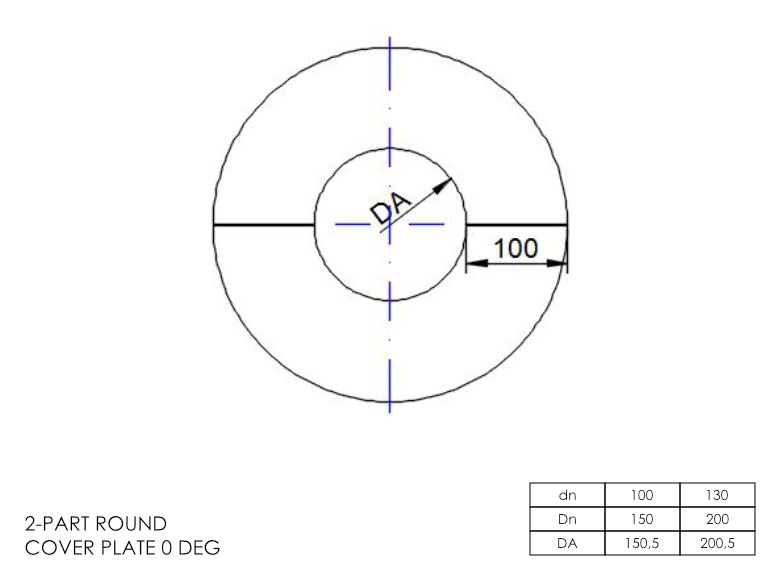 GF 2-Part 0° Finishing Round Plate 4 Inch MB