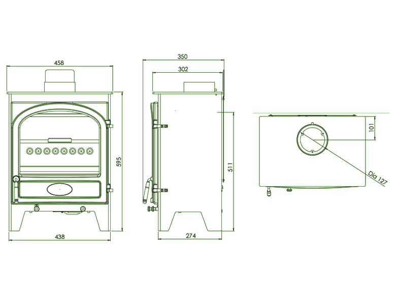 Go Eco 5kW Excel Scenic Wide Multifuel Ecodesign Stove