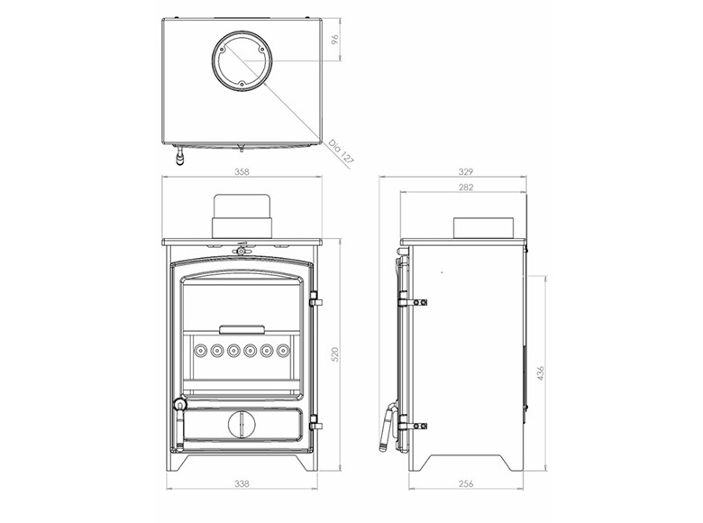 Go Eco 5kW Wood Burning / Multifuel Ecodesign Stove