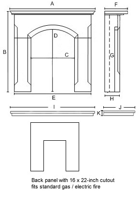 Woodford Tudor Pearl Micro Marble Fireplace 