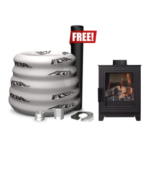 Woodford Pankhurst Natural Gas Stove bundle with GC1 Gas Terminal