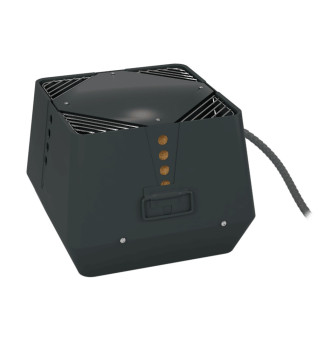 Vertical chimney fan with axial vane