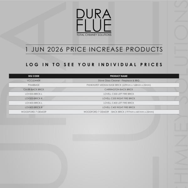 Advance Notice of Pricing Changes